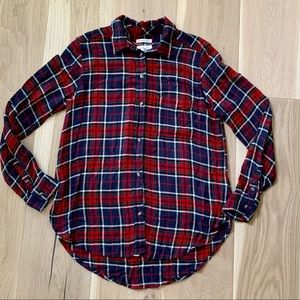AEO Red and Blue Soft Womens Flannel